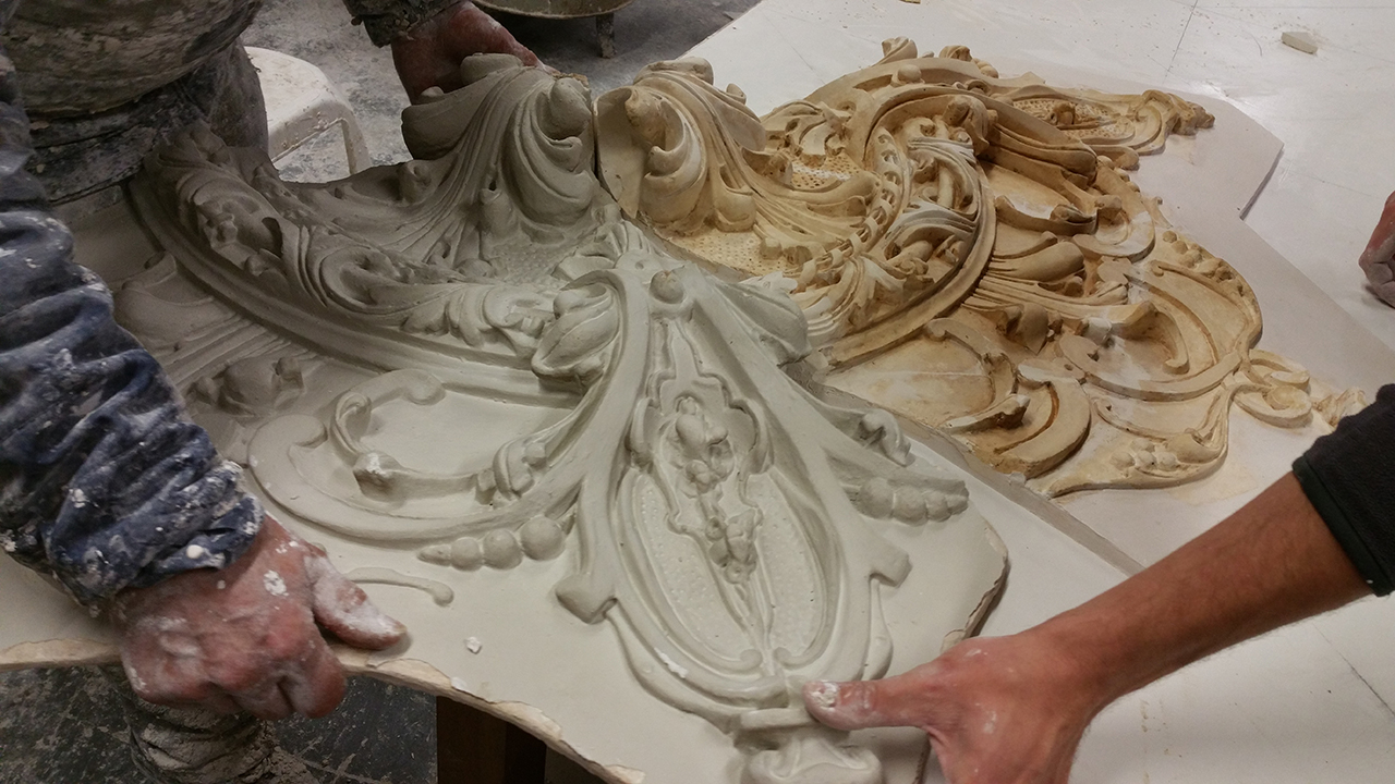 restauratie Ornamentenplafond Buurmalsum