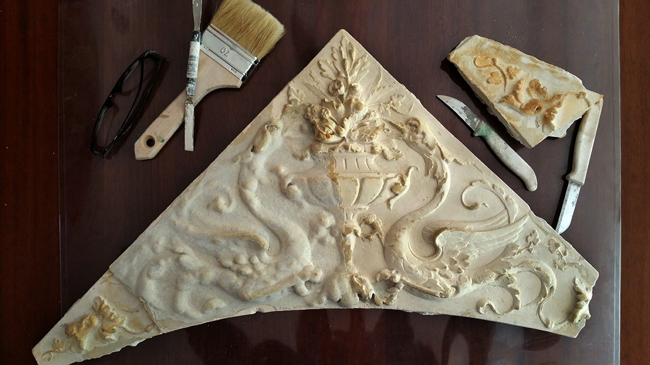 restauratie ornamentenplafond Amersfoort